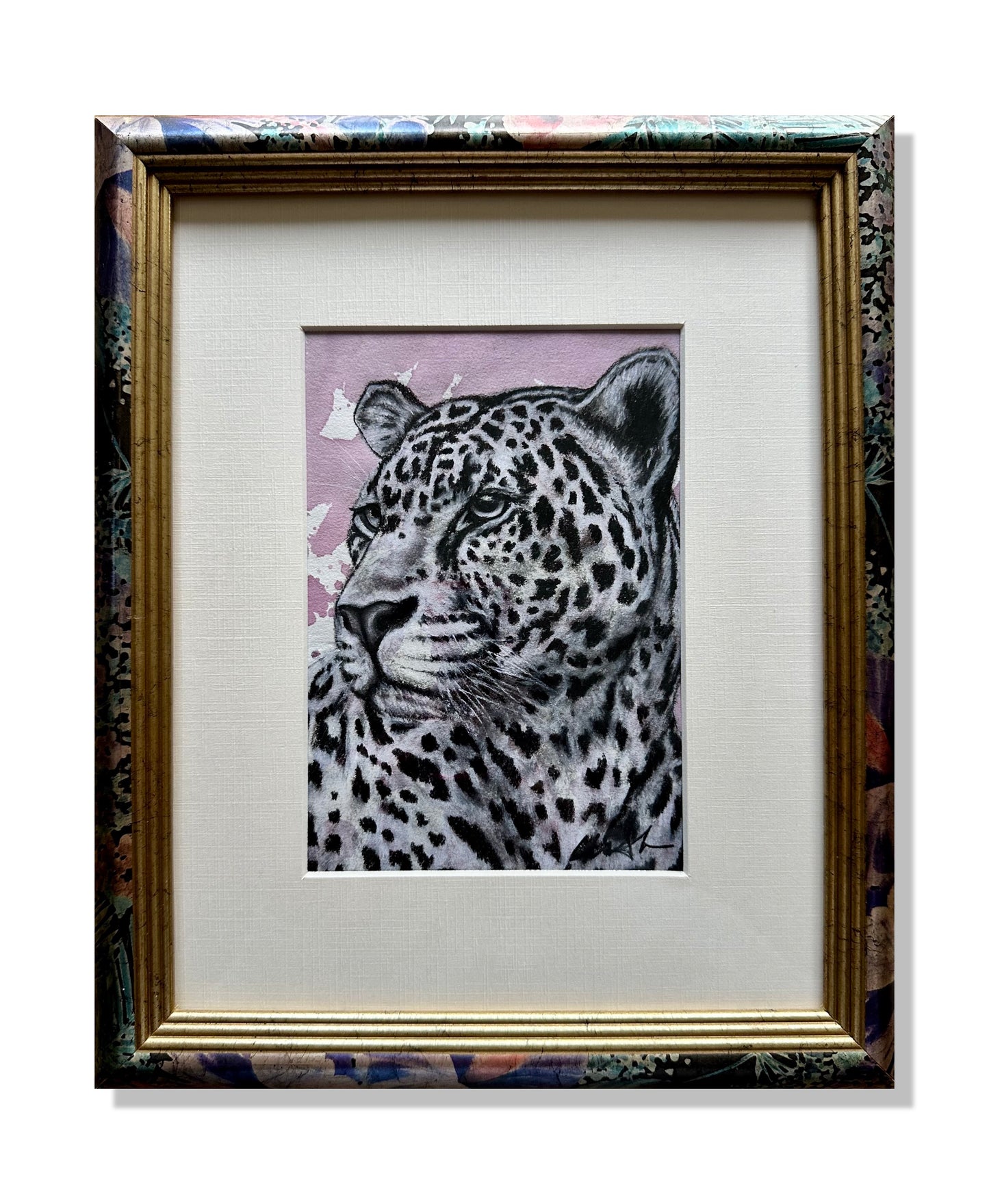 Cheetah Elegance- Original Mixed Media Drawing