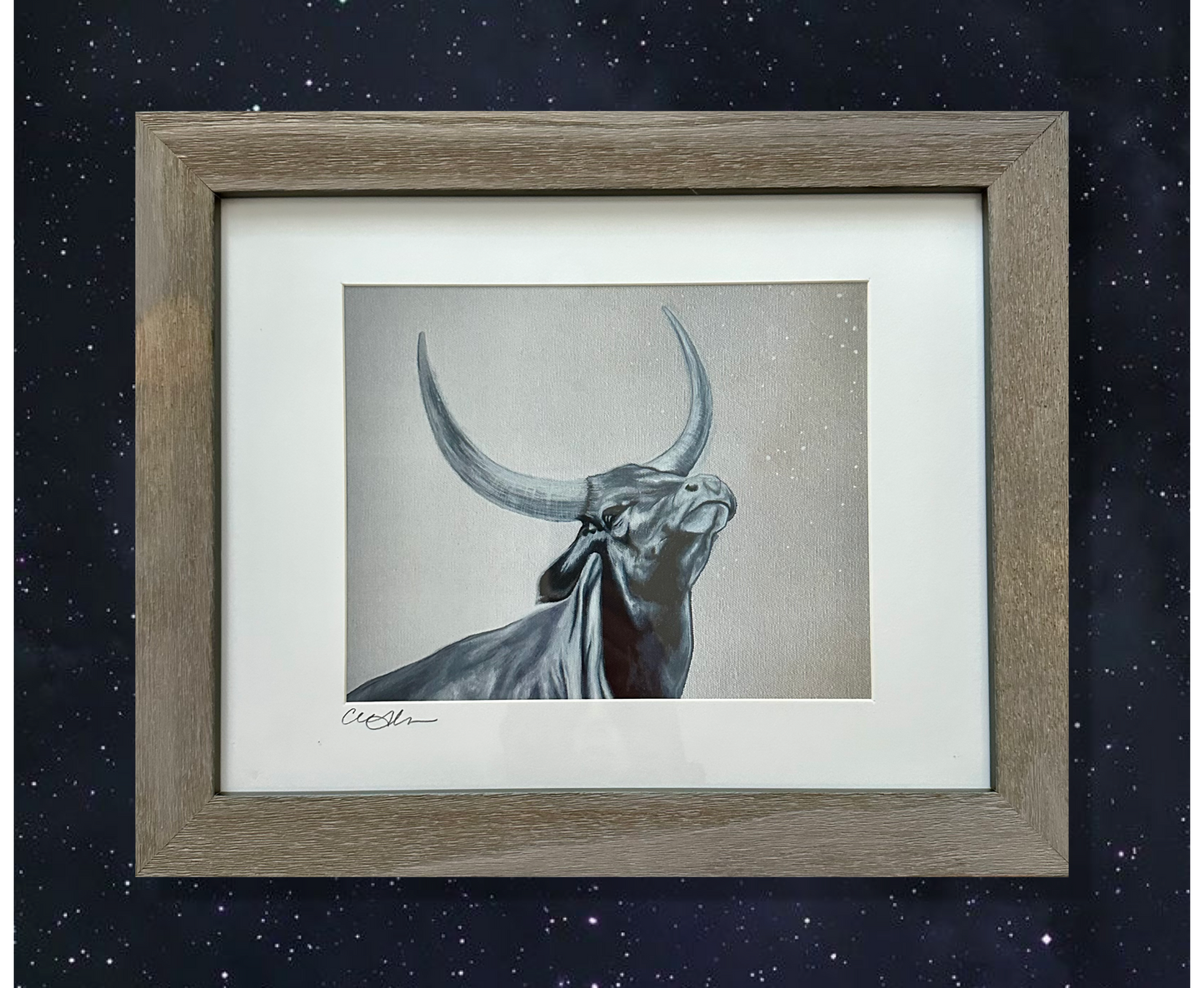 Taurus- Original Mixed Media Drawing
