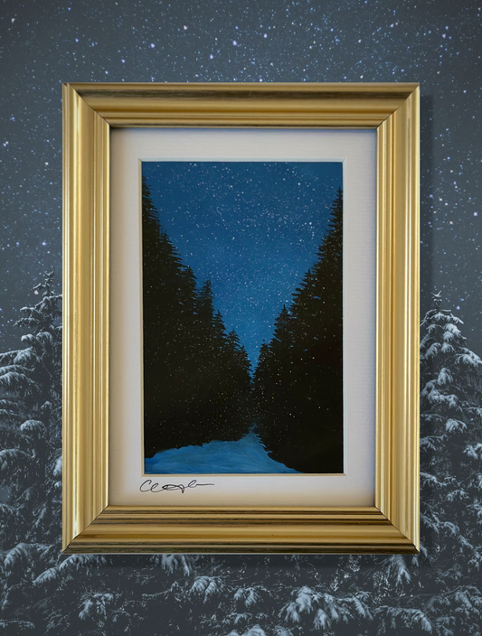 Twilight Snowfall- Original Oil Painted Landscape