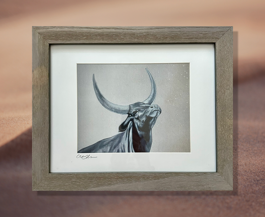 Framed Limited Edition Bull Print